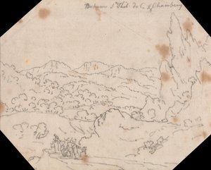 サンティボードクズとシャンベリの間 作： John Robert Cozens